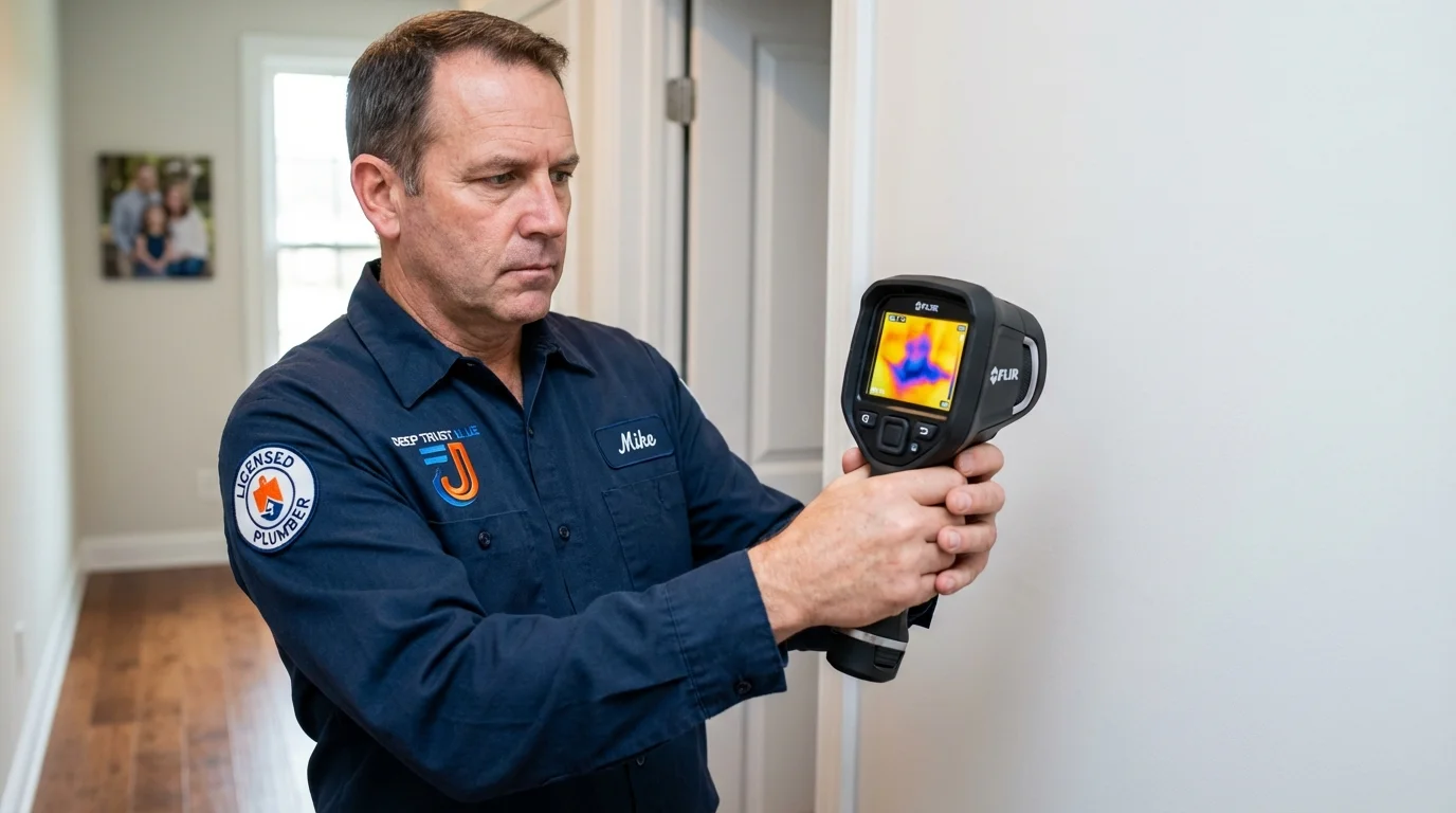 Thermal imaging leak detection by Johns Plumbing LLC in Calcium